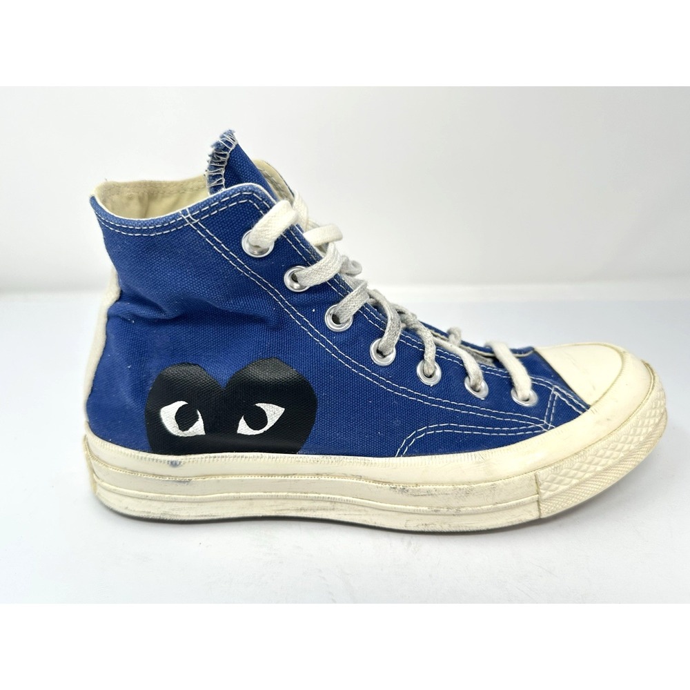 Converse Chuck 70 Hi x Comme des Garcons PLAY Blue Quartz 171846C Women 8 Men 6